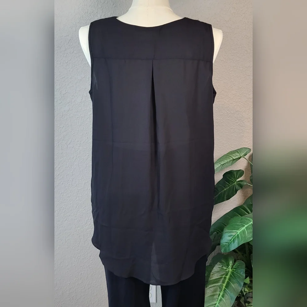 CATO Solid Black Sleeveless Women's Top - Plus Size 18/20W or Size 2X - Picture 3 of 6